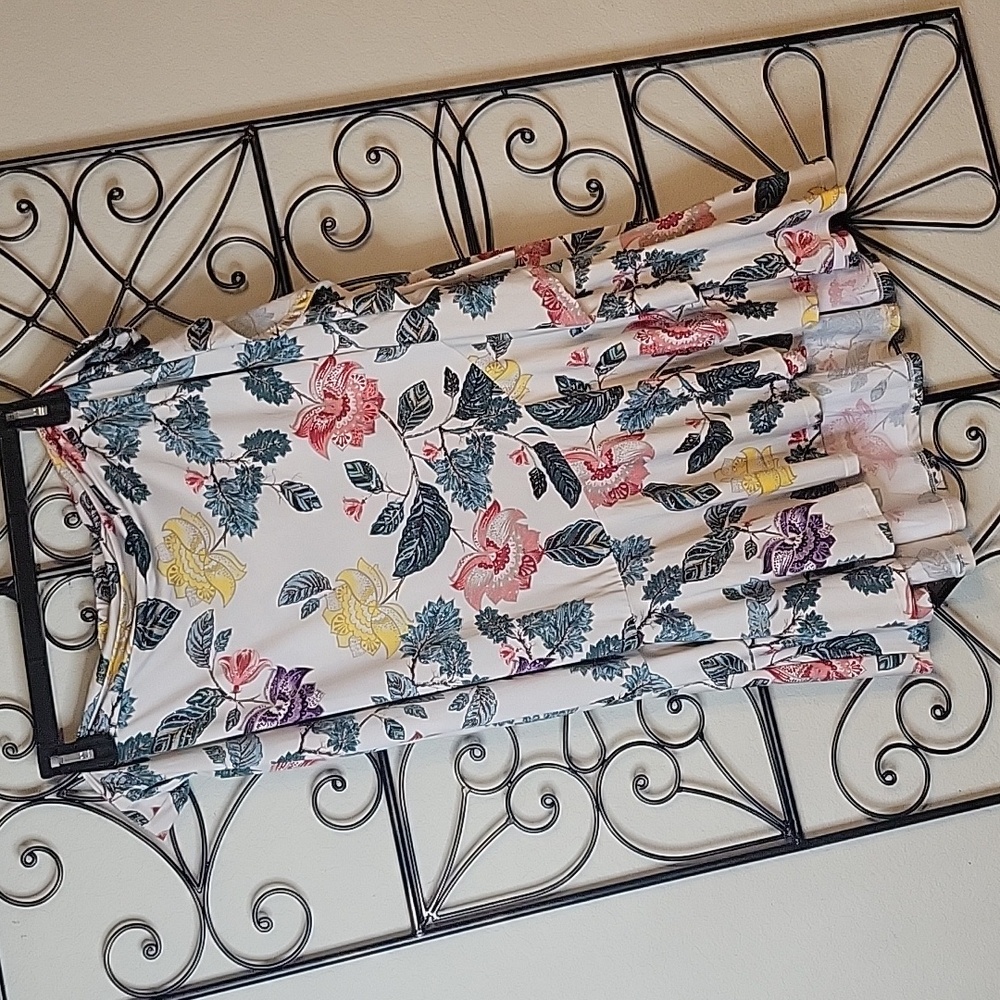 Lularoe Bella Boho Floral Print Stretchy Wrap Skirt Sz 3XL ~ EUC